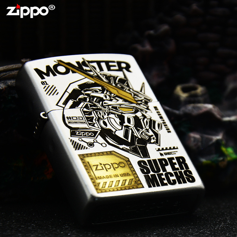 佐罗zorro打火机原装正品深雕镀铬八方来财防风煤油送礼新年送礼