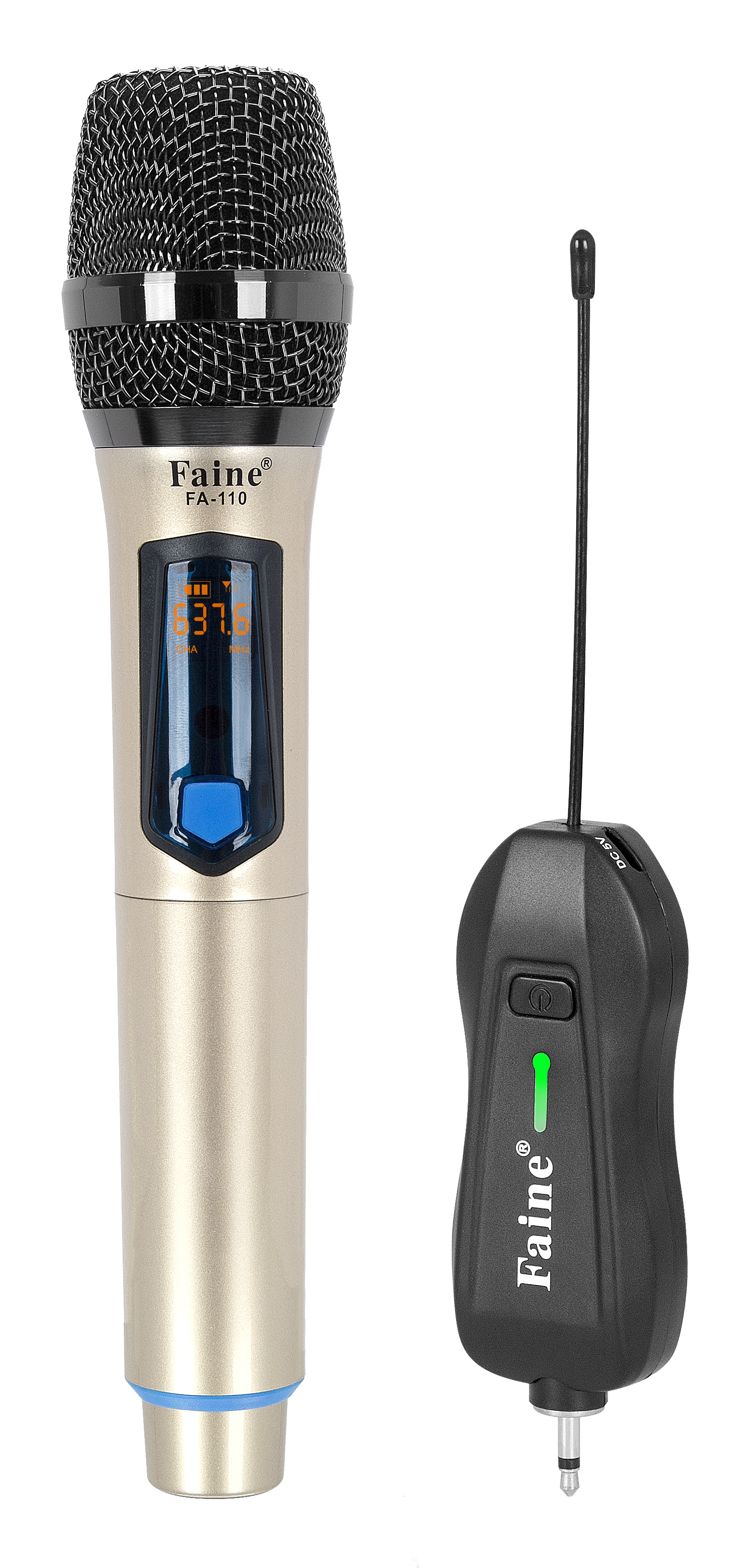 直播家用舞台音响功放电脑k歌户外话筒无线麦克风一拖一动圈话筒