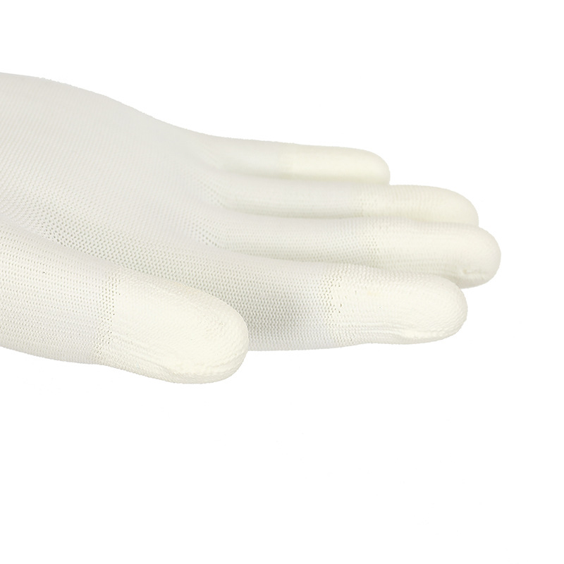 Nylon Pu Anti-Static Coated Gloves Wholesale 13-Pin Nylon Wear-Resistant Non-Slip Protective Durable Thin Labor Gloves