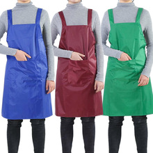 韩版时尚双肩背带防油污围腰餐厅食堂酒店厨房做饭工作防水围裙