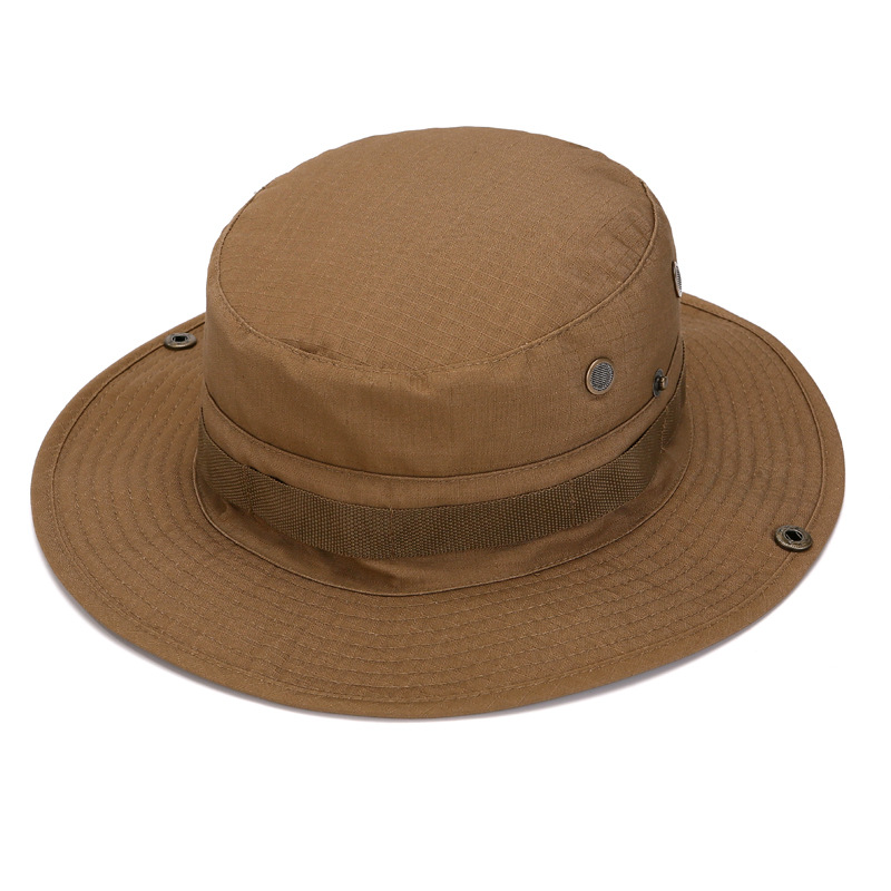 Cross-Border Supplier Outdoor Camping Camouflage Hat Fishing Hat Travel Bucket Hat Boonie Hat Sun Protection for Men and Women Hat