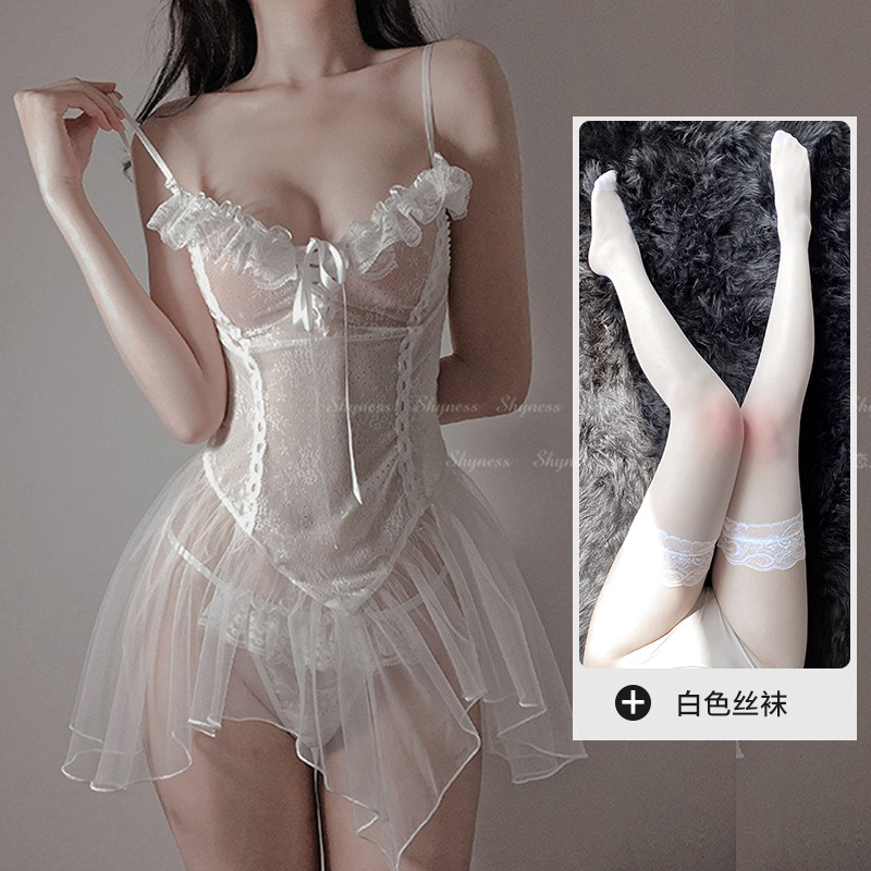 Sexy Underwear Transparent Pajamas Sexual Interest Flirting Uniform Temptation Teasing Supplies Passion Suit See-through N-3