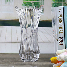 欧式竖纹琉璃透明高端桌面家居酒柜马卡龙简约时尚花瓶