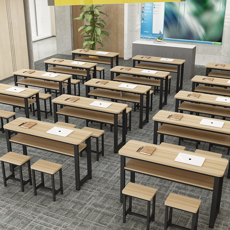 学校辅导班培训桌补习班课桌单双人中小学生课桌椅午托班美术桌