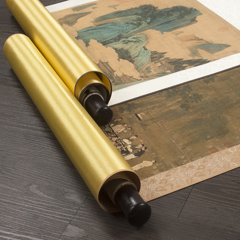 装饰挂画竖式装饰客厅书法装裱办公室卷轴画天道酬勤字画竖版卷轴挂