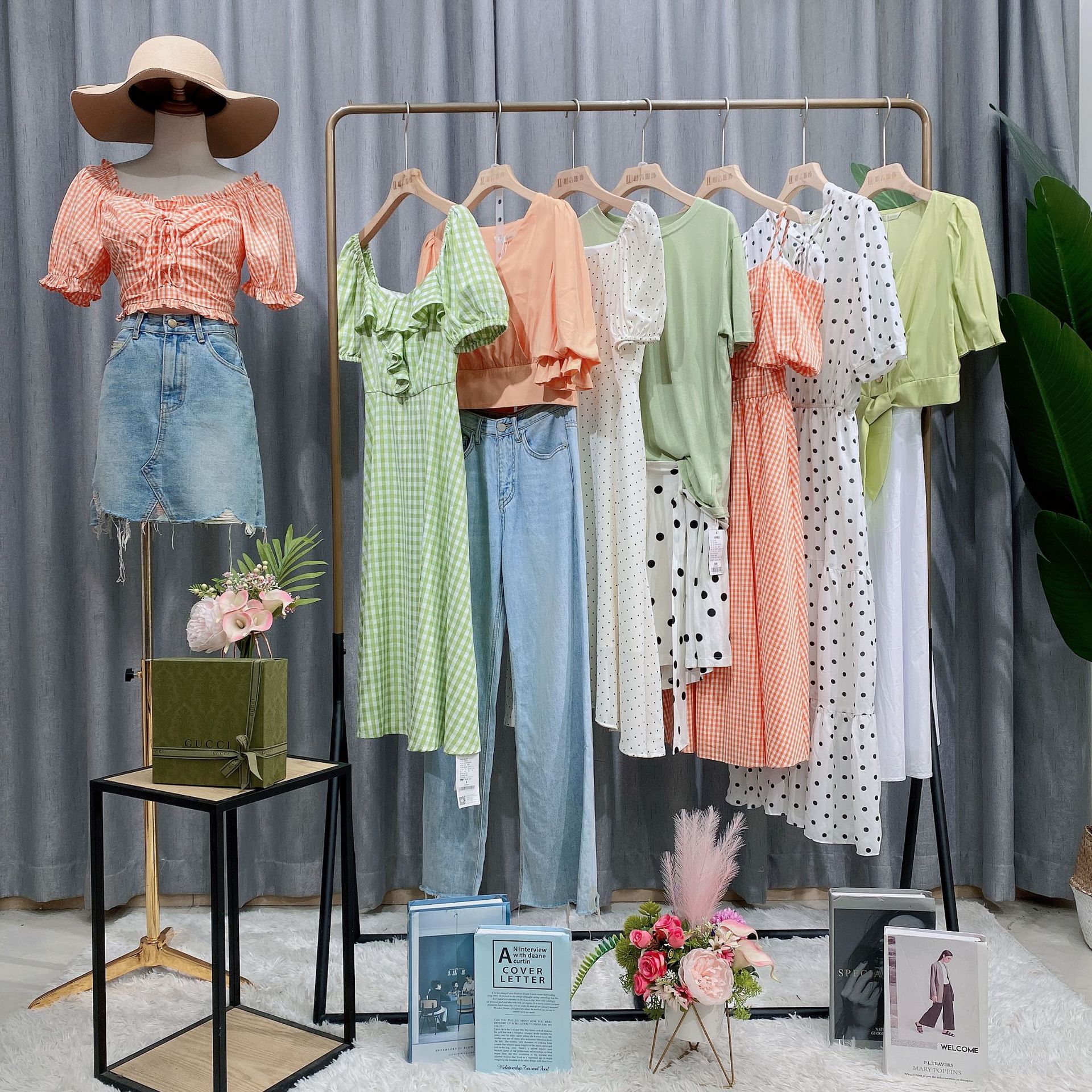 爱客21夏品牌折扣女装连衣裙撤柜库存尾货实体店直播货源批发领弟