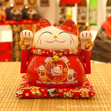 招财猫大摆件陶瓷创意礼品家居装饰日本存钱罐客厅家用开业发财猫