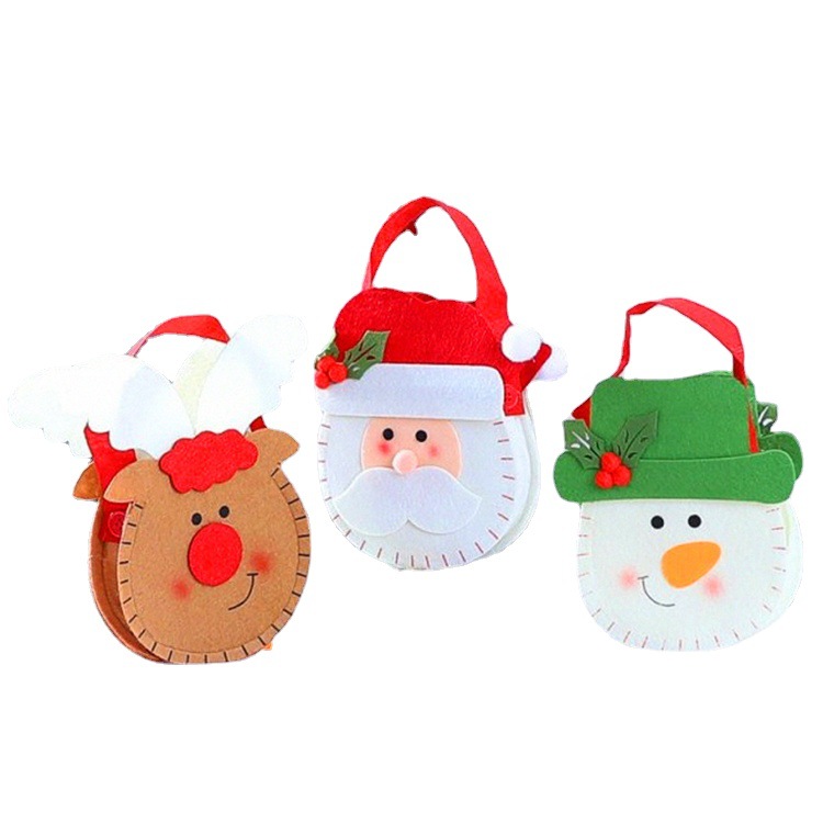 Christmas Three-Dimensional Gift Bag Apple Bag Gift Candy Bag Creative Portable Gift Bag Christmas Window Decoration