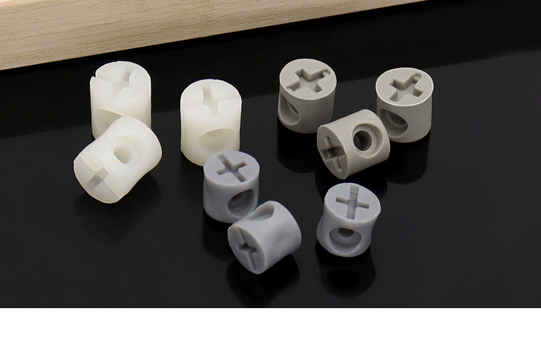 铭盛 厂家批发 塑料锤头螺母 二合一连接件预埋螺母家具五金配件