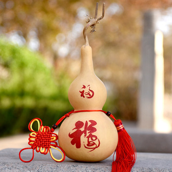 天然葫芦中国结挂件家居摆设平安结吉祥图案雕刻客厅壁挂装饰批发