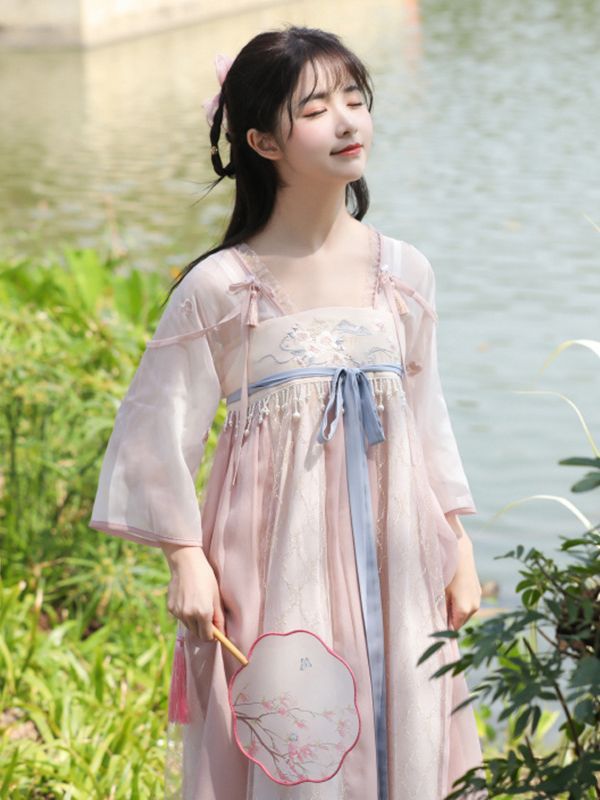 2023 Summer New National Style Improved Hanfu Fairy Sweet Ancient Style Daily Embroidery Elegant Han Elements Dress