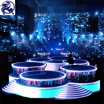 定制电动升降舞台厂家 圆形升降旋转演唱会展台 自动升降舞台-阿里巴