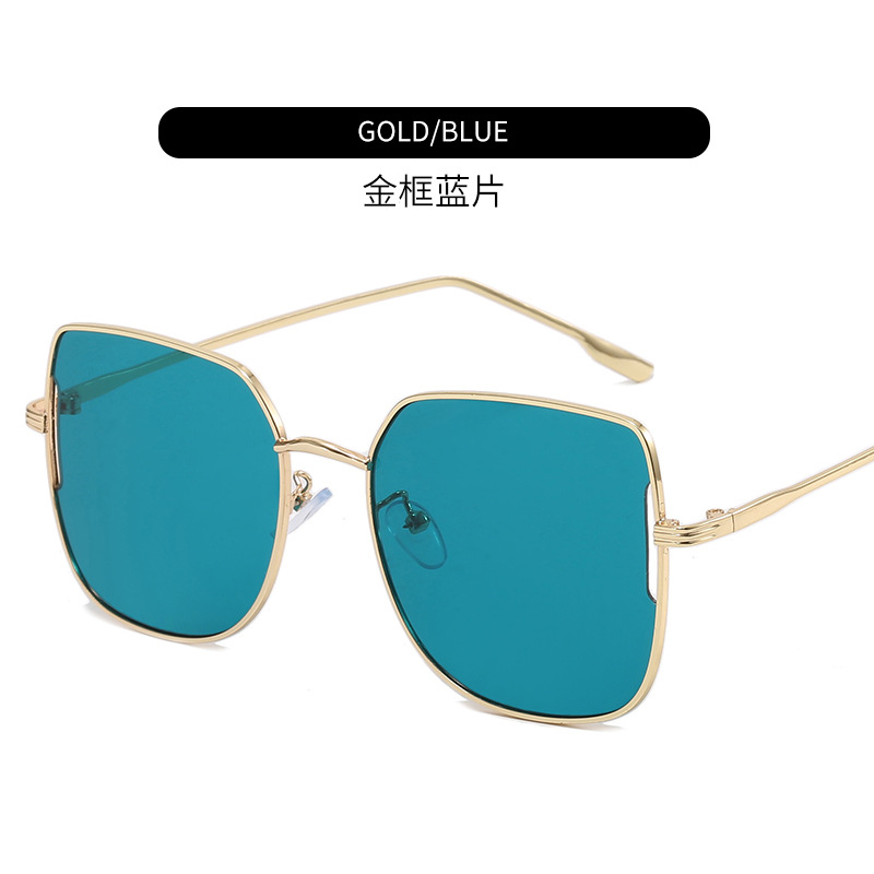 New Metal Spectacle-frame Sunglasses Women's UV Protection Trendy Sunshade Glasses Metal Frame Glasses for Men