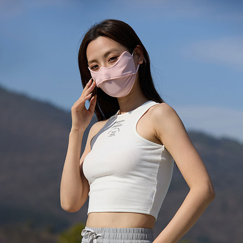 Ice Silk Sunscreen Mask Riding Thin Breathable Mask Women's Uv Protection Sunshade Eye Protection Veil Full Face Three-Dimensional