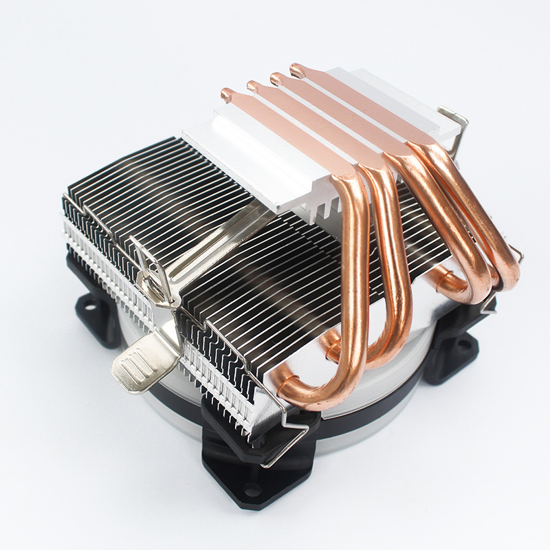 台式机电脑 4铜管cpu散热器超静音1366amd x79 x58 2011针cpu风扇