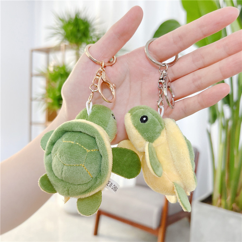 Cute Little Turtle Plush Toy Turtle Pendant Game Small Gift Children Doll Keychain Accessories Little Doll