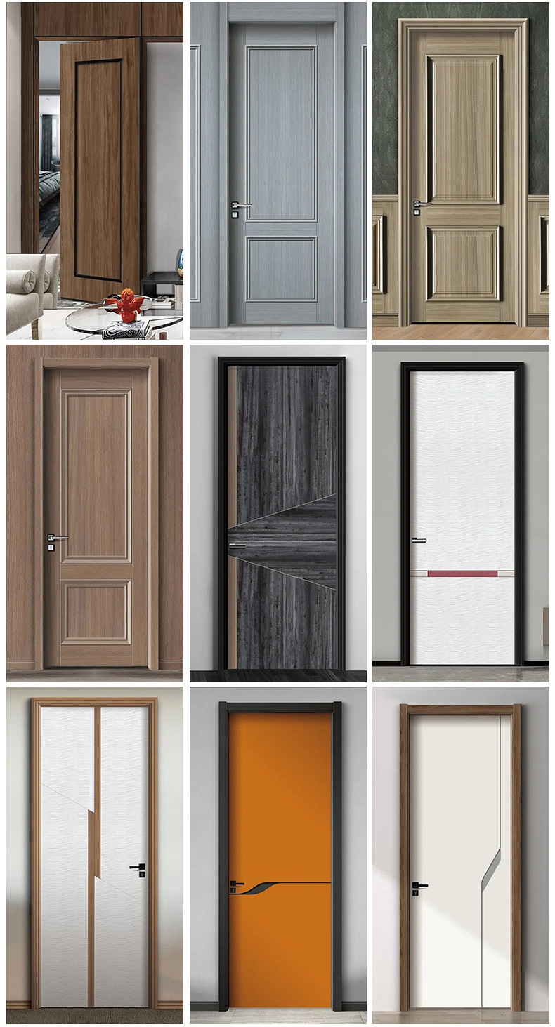 生态房间实木门 轻奢风格干漆木门 拼装隔音室内实木复合卧室门