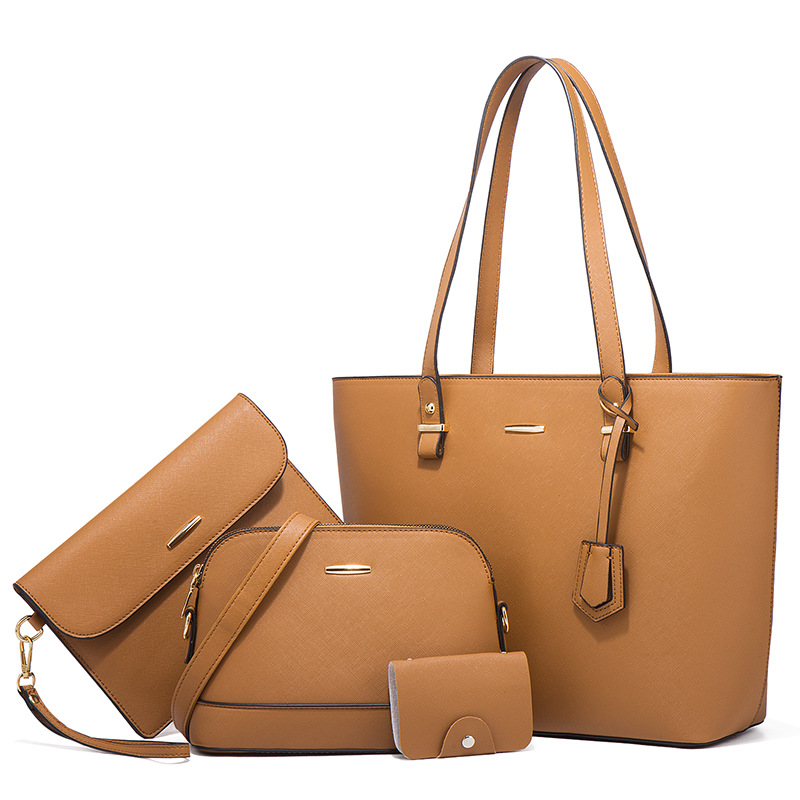 Trendy Women's Bags Retro Socialite Shoulder Handbag 2022 New Large Capacity Fashion Crossbody Four-Piece Set Mother and Child Bag