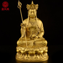 批发娑婆三圣佛像黄铜地藏王铜像观音菩萨佛像摆件释迦摩尼佛居家