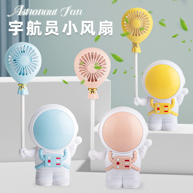 2023 Spaceman Mini Little Fan Usb Charging Student Desktop Portable Hand-Held Electric Fan with Pencil Sharpener