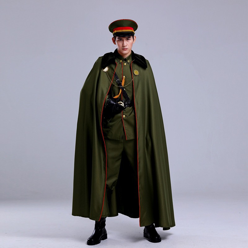 同款军装大衣老九门张启山佛爷民国军阀大帅服套装披风-阿里巴巴