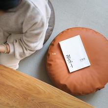 皮质蒲团坐垫地上坐墩日式家用圆形榻榻米茶几小垫子打坐飘窗加厚