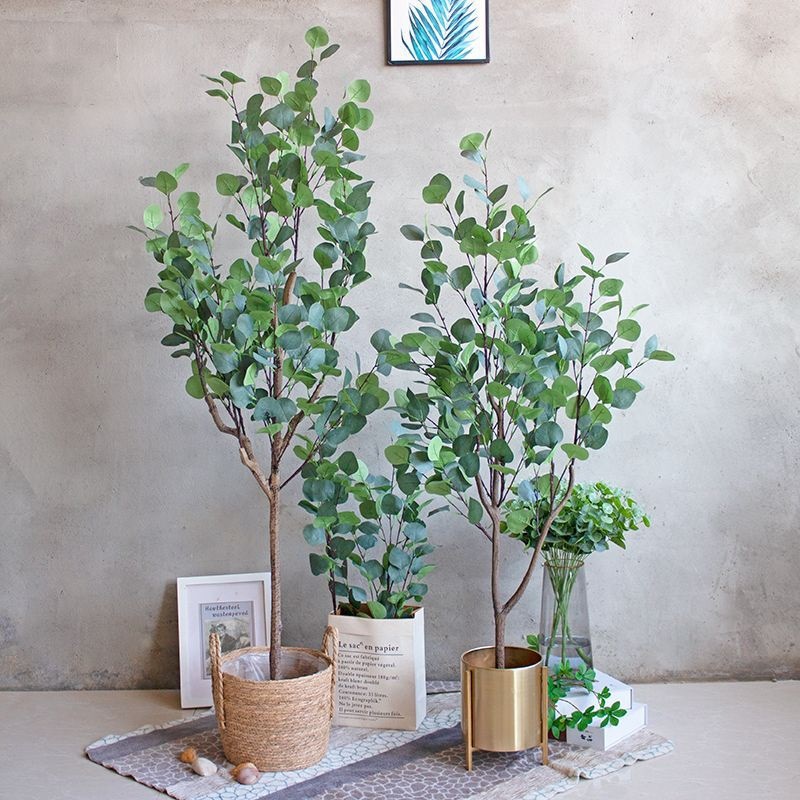 Nordic Eucalyptus Zamioculcas Leaves Fake Flower Fake Trees Living Room Decoration Plant Bonsai Decoration Large Green Plant