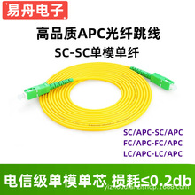 电信级光纤跳线SC-SC/APC单模单芯SC/APC-SC/APC绿色接头广电专用