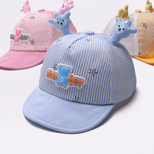 婴儿帽子夏天6-12个月网眼薄款透气帽男女宝宝鸭舌帽防晒遮阳凉帽