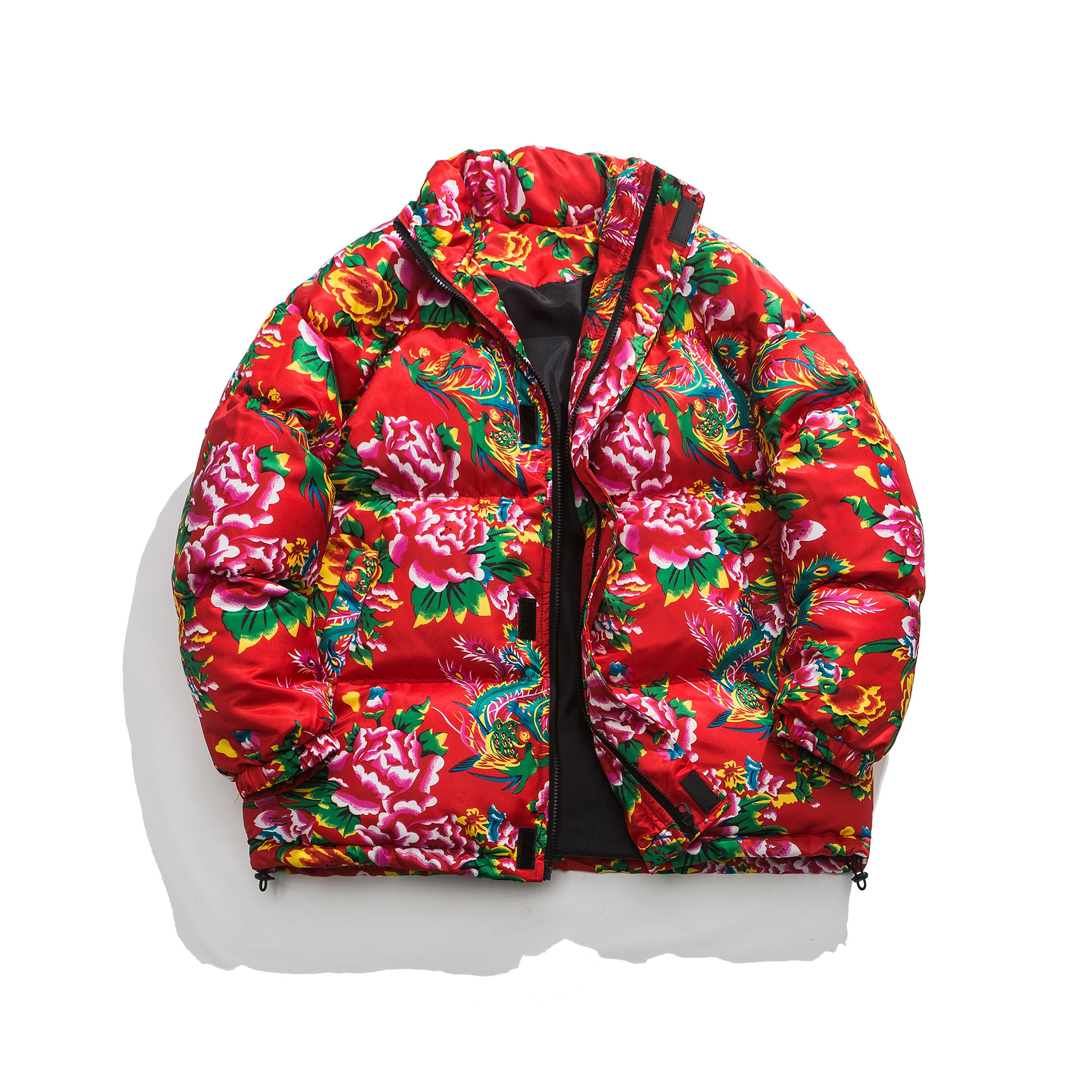 抖音爆款东北大花中国风民族特色花棉袄棉衣保暖防寒面包服大码男