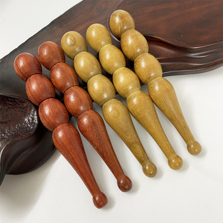 红花梨圆头香木圆珠形穴位按摩棒木质美容辅助工具按摩器大量加工