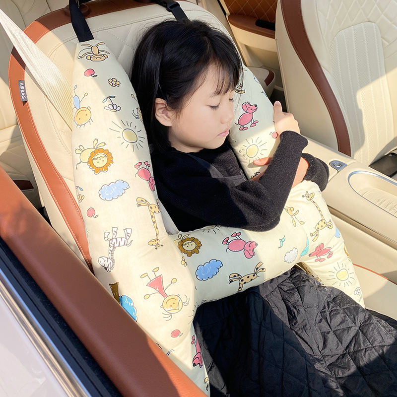 Car Cushion Children's Cartoon Pillow Car Interior Supplies Pillow Car Comfortable Sleeping Artifact Universal