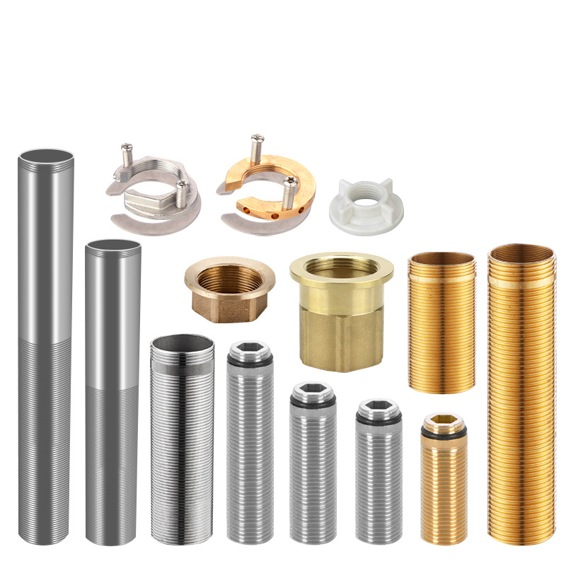 水龙头配件高脚螺丝帽菜盆单冷热面脸盆丝牙螺纹固定接头加长安装