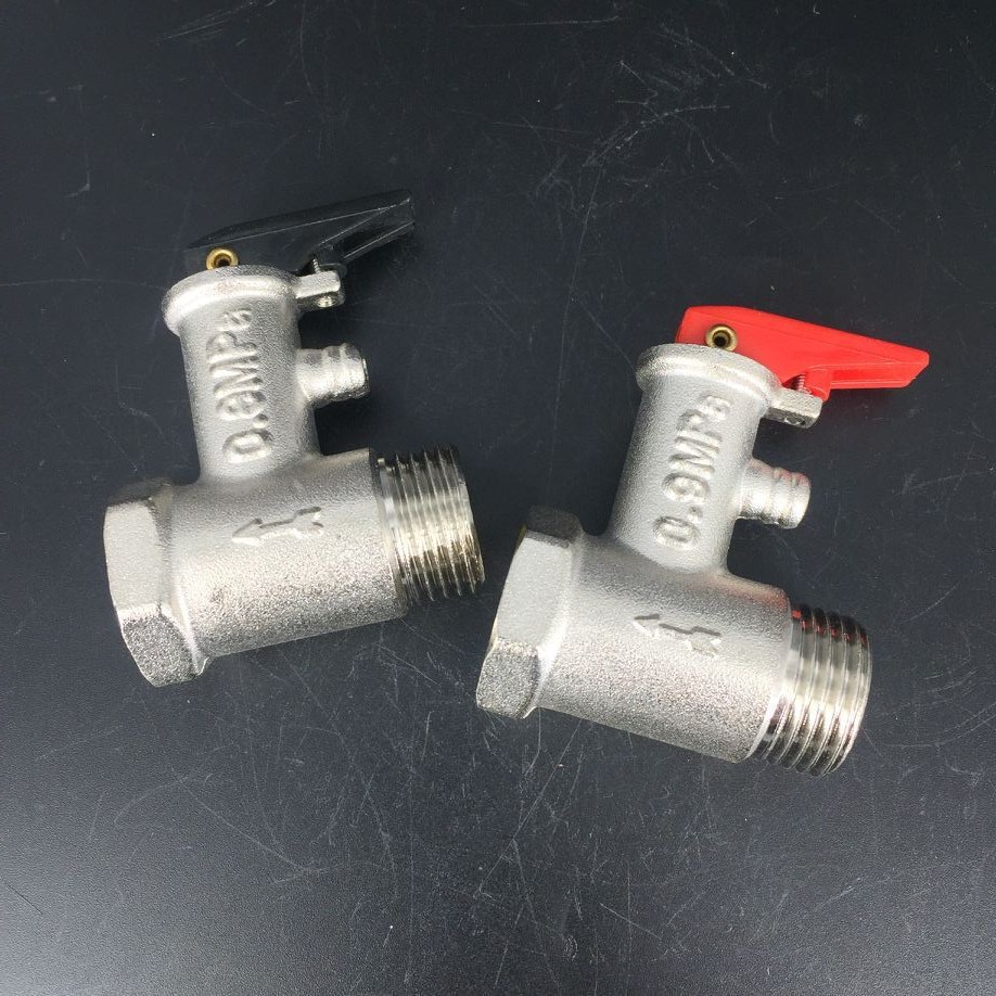 热水器安全阀泄压阀 0.7 0.8 0.9内丝1/2电镀铜阀门工厂批发