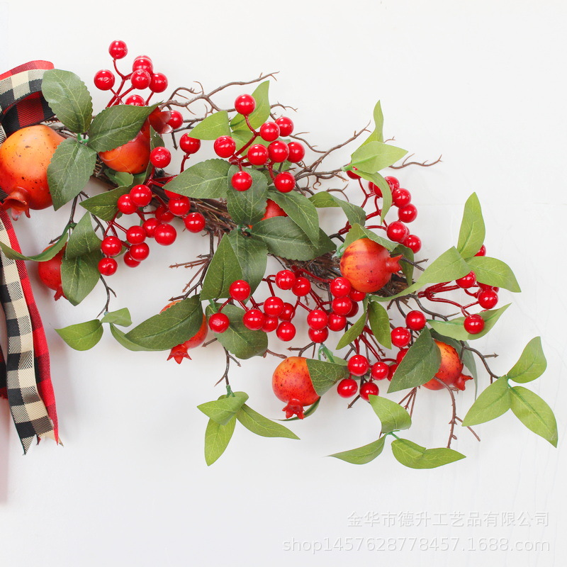 Chinese Hawthorn Fortune Fruit Pomegranate Door Hanging New Year Decoration Living Room Showcase Decoration New Year Home I Love My Home Decorations