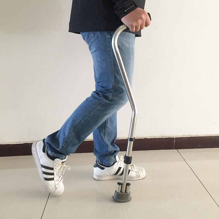 登山杖拐杖批发手杖老人拐杖拐棍四角拐杖老年人不锈钢拐杖
