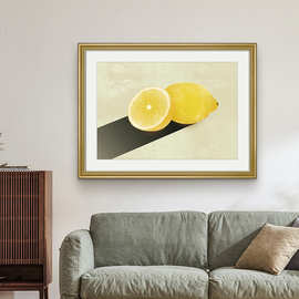 现代美式水果餐厅饭厅装饰画黄柠檬酒店样板房幼儿园亲子中心挂画