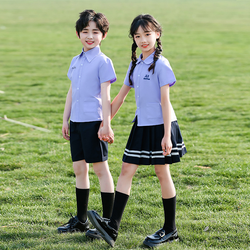 夏季儿童短袖泰国校服套装幼儿园园服小学生校服班服学院风新款