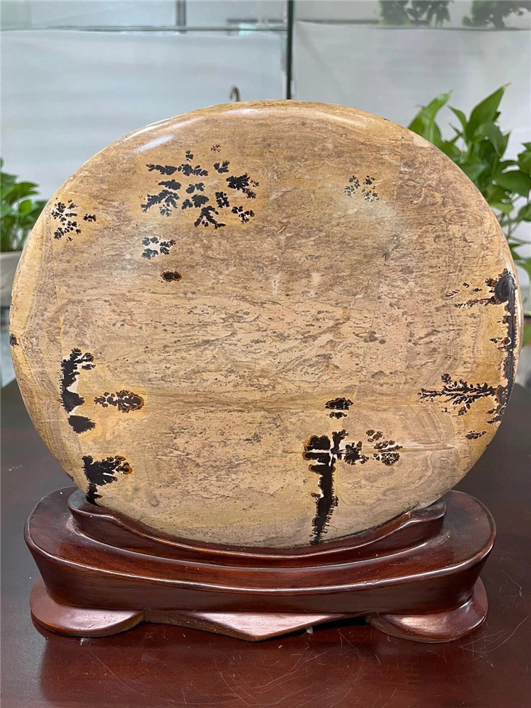 奇石天然原石摆件草花石装饰客厅书房画面石精品怪石头包邮12832