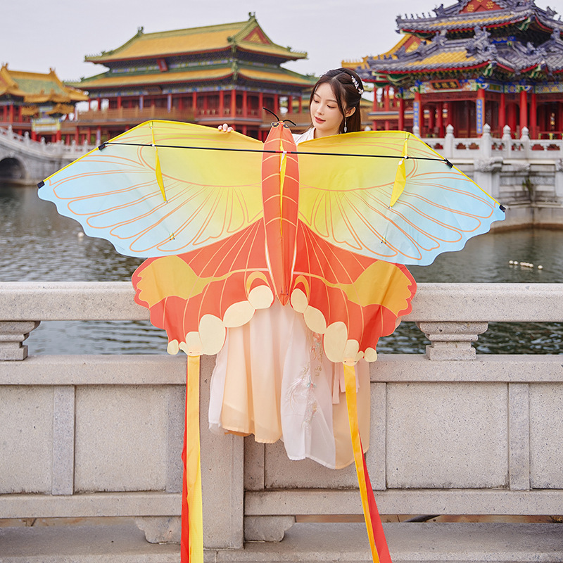 2023 New Children's Ancient Style Kite Butterfly Chinese Style Retro National Trend Phoenix High-End Breeze Easy to Fly Adult