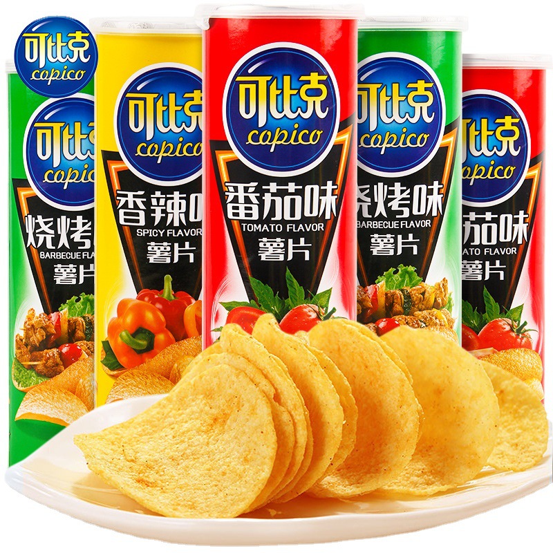 达利园可比克105g厅装罐装薯片儿童休闲零食网红食品解馋整箱批发