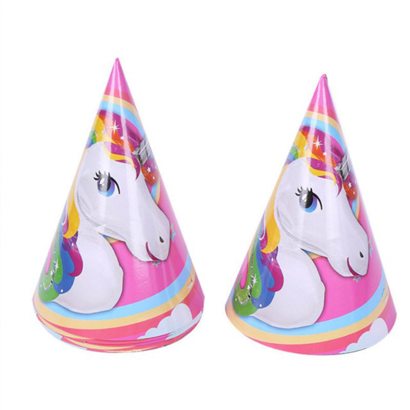 Products in Stock New Clouds Unicorn Birthday Party Pony Children's Birthday Disposable Paper Tray Paper Cup Package Props
