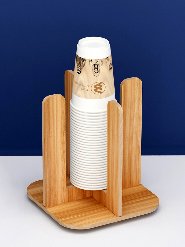 纸杯收纳架取杯架一次性纸杯架家用饮水机收纳商用创意奶茶店杯架