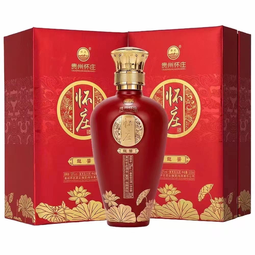 贵州怀庄龙酱53度酱香型优级白酒500ml*6瓶礼盒装婚礼宴请收藏 整