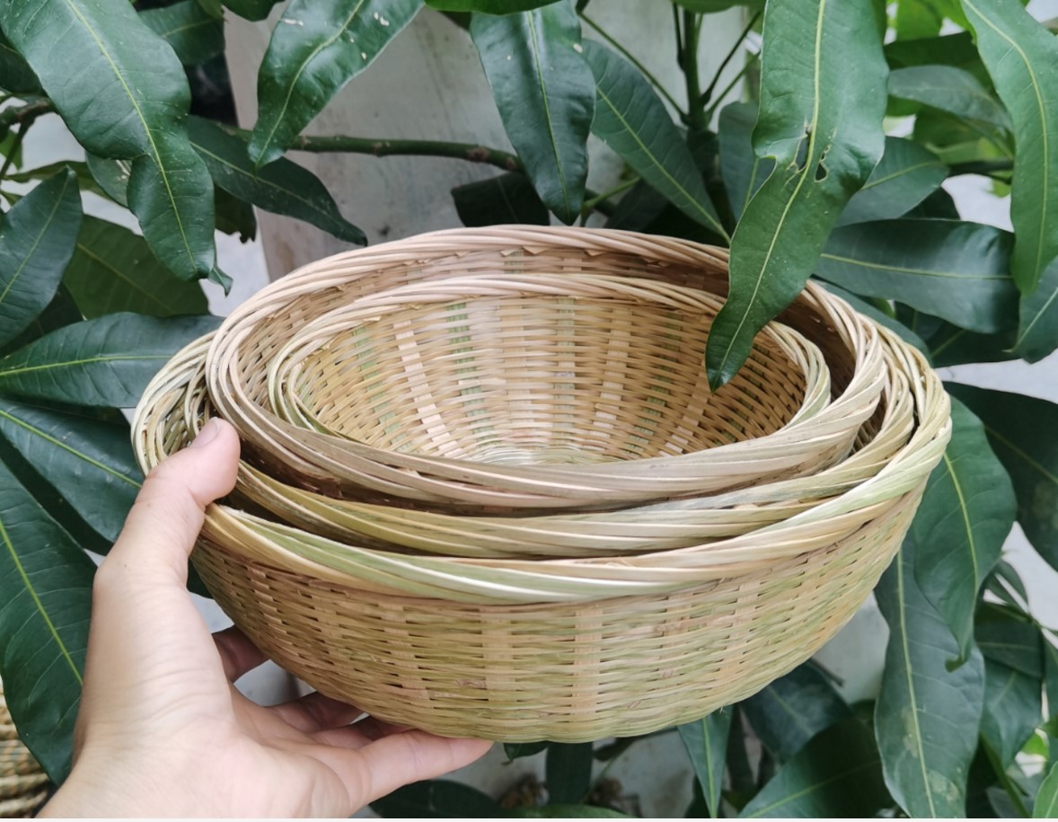 家居手工竹编制品工艺馍筐竹编筐 竹子竹筐竹篮馒头筐