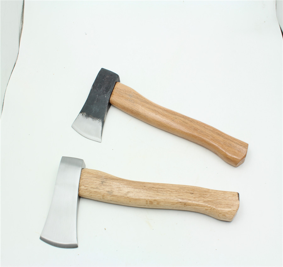 锻打45号钢钢板斧a601把斧锻皮斧子 斧头淬火伐木斧野营木工斧