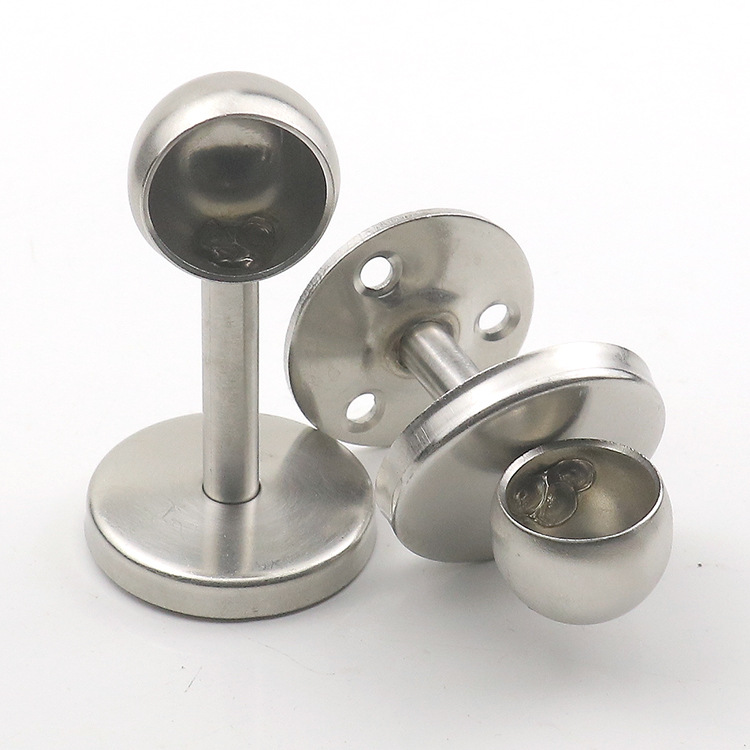 衣柜挂衣杆托 304不锈钢管座法兰座衣杆底座圆管托毛巾杆吊座配件