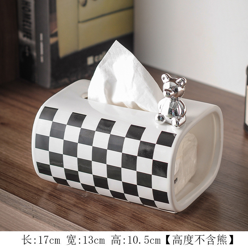 Light Luxury Tissue Box Nordic Ins Design Decoration Creative Tissue Box Living Room Coffee Table Dining Table Decorations Wholesale