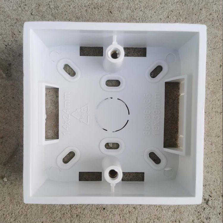河北厂家供应全新料pvc明装接线盒家装墙壁开关底盒 明装底盒