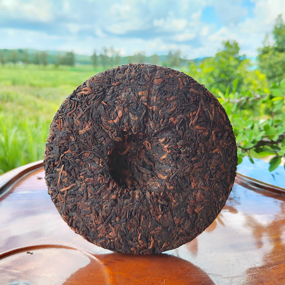 曼松古树茶 普洱熟茶饼200克 易武高杆熟茶离地发酵 中宏茶厂直营